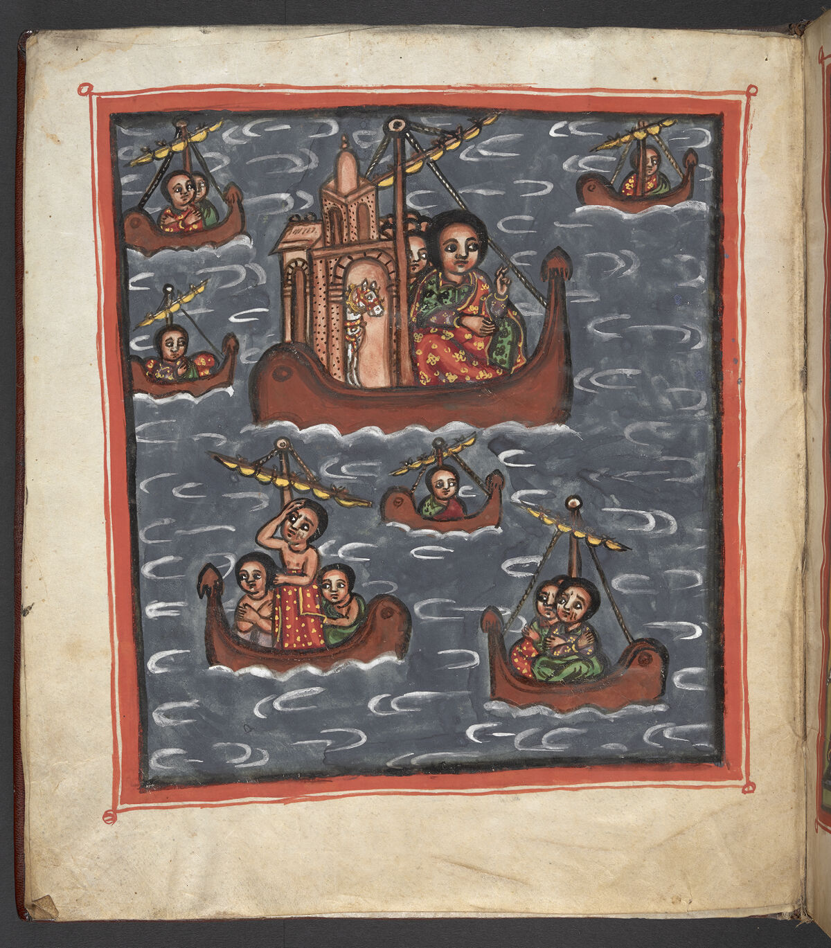 Or 714, f.3v. The British Library catalogue identifies this folio within its art inventory; no additional scene attribution is inferred here.