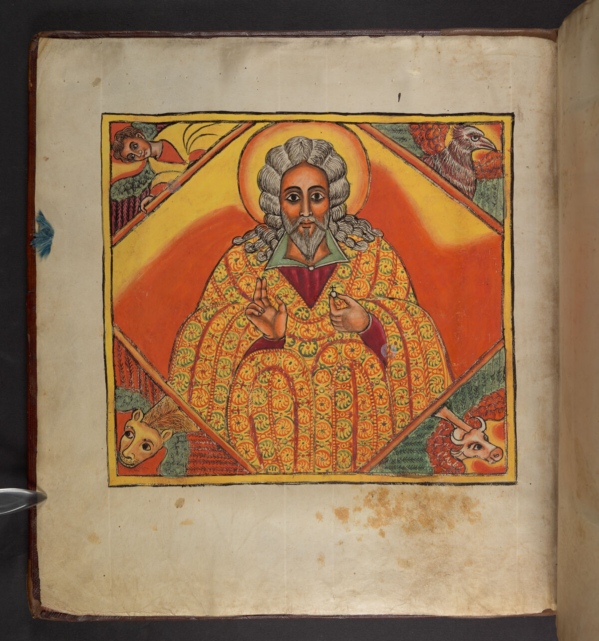 Or 520, f.2v. The British Library catalogue identifies this folio within its art inventory; no additional scene attribution is inferred here.
