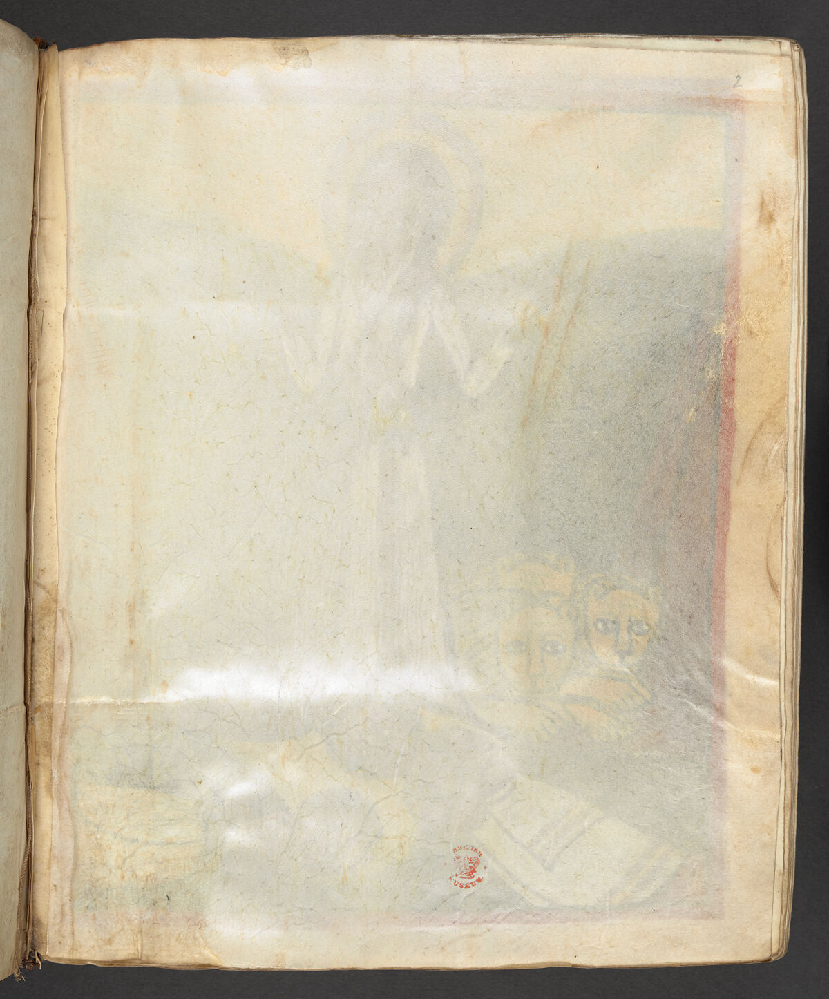 Or 685, f.2r. The British Library catalogue identifies this folio within its art inventory; no additional scene attribution is inferred here.