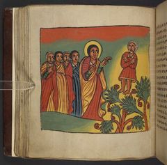 Or 8824, f.54v. The British Library catalogue identifies this folio within its art inventory; no additional scene attribution is inferred here.