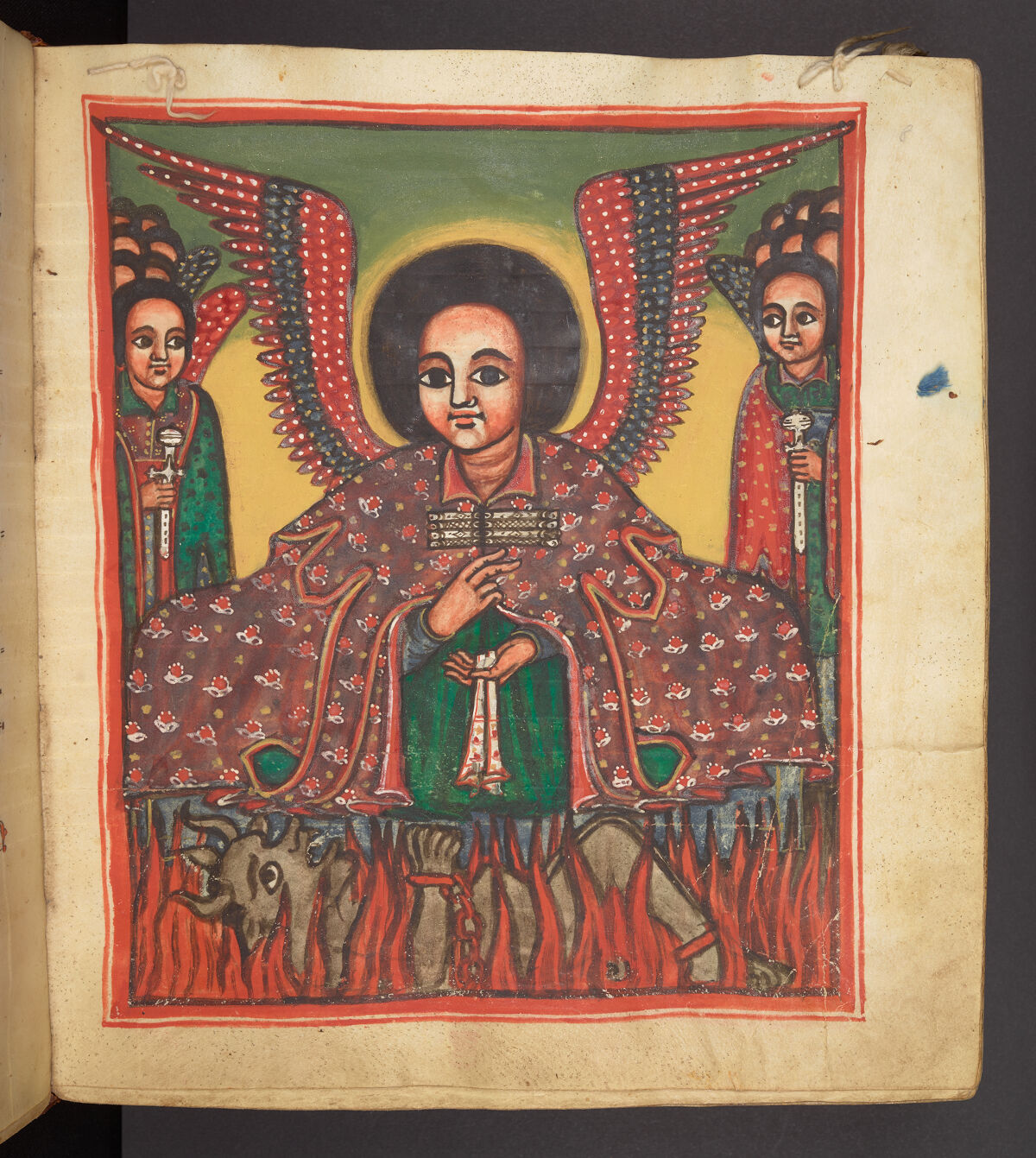 Or 615, f.8r. The British Library catalogue identifies this folio within its art inventory; no additional scene attribution is inferred here.